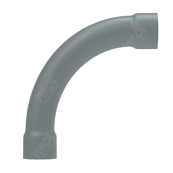 Curva 90 Graus Com Bolsa Para Eletroduto 34mm Cinza Inpol