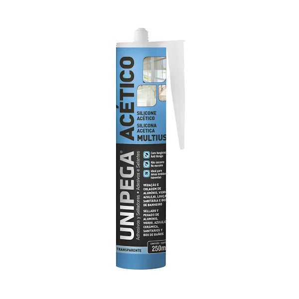 SILICONE 250ML ACETICO INCOLOR/TRANSPARENTE UNIPEGA