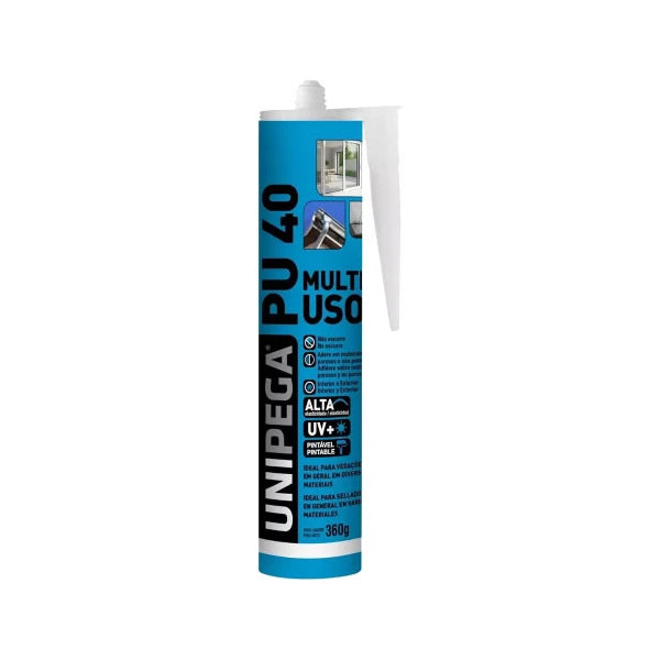 SELANTE PU/POLIURETANO BRANCO 360G DUREZA PU40 MULTIUSO UNIP