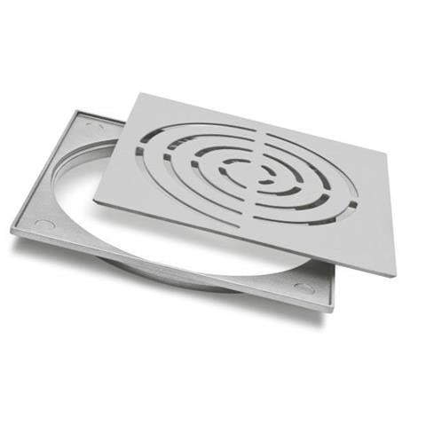 GRELHA ALUMINIO RIOBRAS CINZA 10X10CM