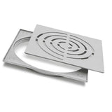 GRELHA ALUMINIO RIOBRAS CINZA 10X10CM