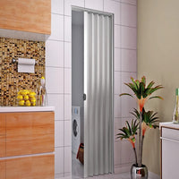 Porta Sanfonada de PVC Sanfplasbil 210cm x 60cm Cinza