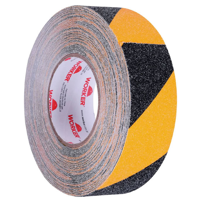 FITA ANTIDERRAPANTE 50MMX20M ZEBRADA - WORKER
