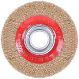 ESCOVA CIRCULAR ACO ONDULADO 150MM C/BUCHA - WORKER