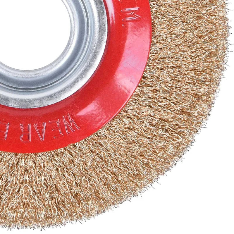 ESCOVA CIRCULAR ACO ONDULADO 150MM C/BUCHA - WORKER