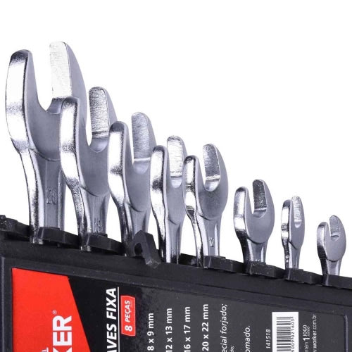 JOGO CHAVE FIXA 6 A 22MM 8 PCS - WORKER