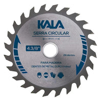Disco De Serra Circular Kala 110mm 24 Dentes Furo 20mm Para Madeira