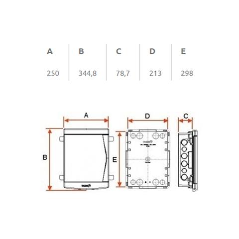 TIGRE QUADRO DISTRIBUICAO EMBUTIR 12/16 DISJUNT.S/BARRAM.