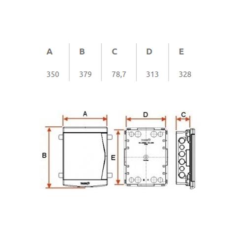 TIGRE QUADRO DISTRIBUICAO EMBUTIR 18/24 DISJUNT.S/BARRAM.