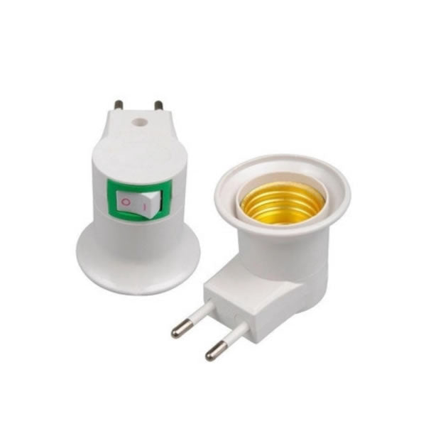 SOQUETE C/PINO + INTERRUPTOR BRANCO