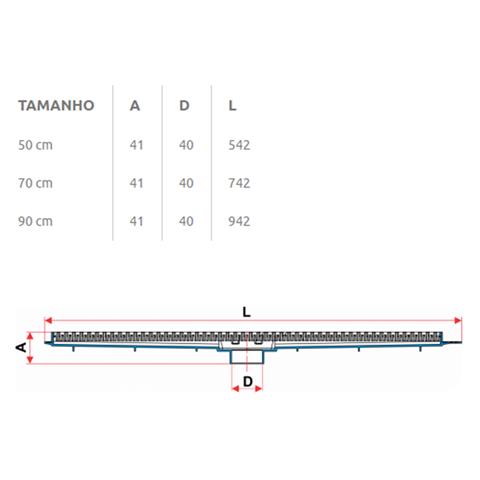 RALO LINEAR TIGRE 90CM GRELHA BRANCA