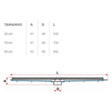 RALO LINEAR TIGRE 90CM GRELHA BRANCA