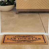 Capacho Fibra de Coco Slim Lar Doce Lar 60x40cm