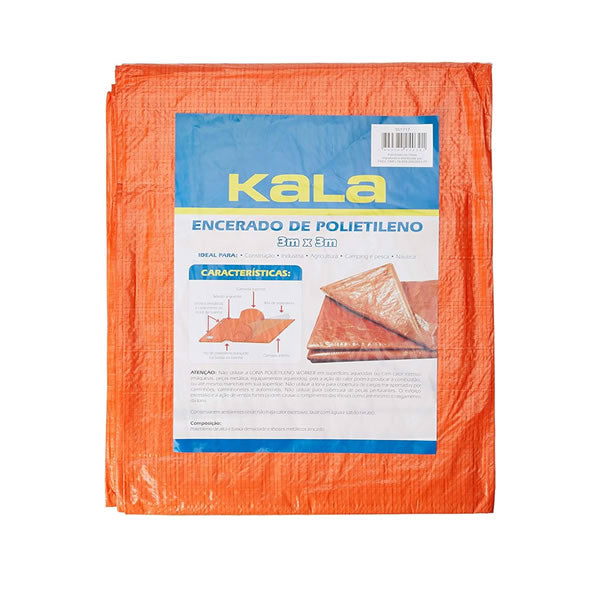 Lona De Polietileno 3x3m Laranja Kala