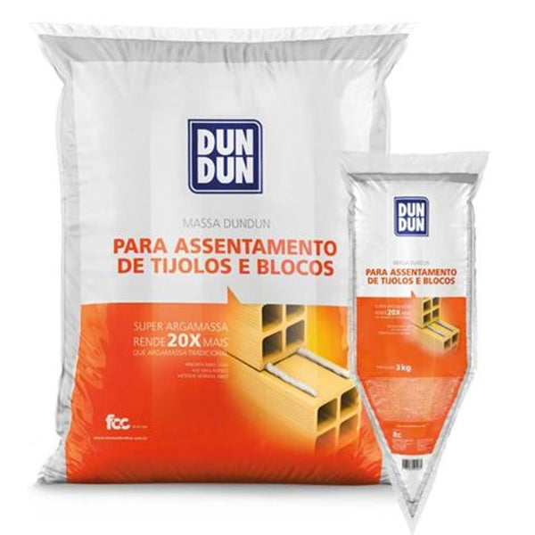 Massa Dun Dun para Assentamento de Tijolos e Blocos 10kg