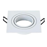 Luminária de Embutir Quadrada Direcionável 1 Lâmpada Dicroica Branca Bivolt