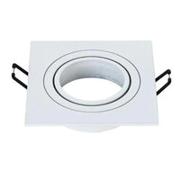 Luminária de Embutir Quadrada Direcionável 1 Lâmpada Dicroica Branca Bivolt