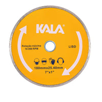 Disco Diamantado Liso Kala 180x25.4mm