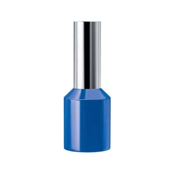 Terminal Tubular Simples Isolado Sforplast 25mm Azul 20 Peças