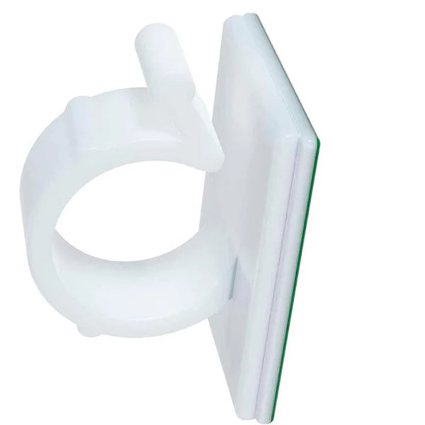 CLIP ADESIVO 9MM BRANCO 4 PC