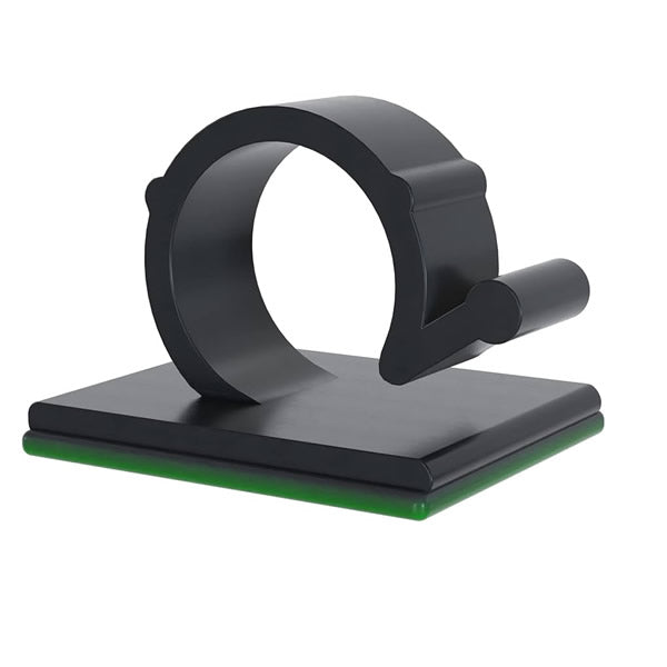 CLIP ADESIVO 9MM PRETO 4 PC