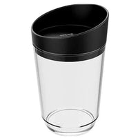 Porta Algodão Cristal Crippa Transparente Com Tampa Preta