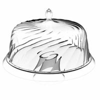 Porta Bolo De Cristal Com Pé 25cm Crippa Com Tampa