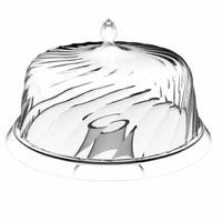 Porta Bolo De Cristal Com Pé 25cm Crippa Com Tampa