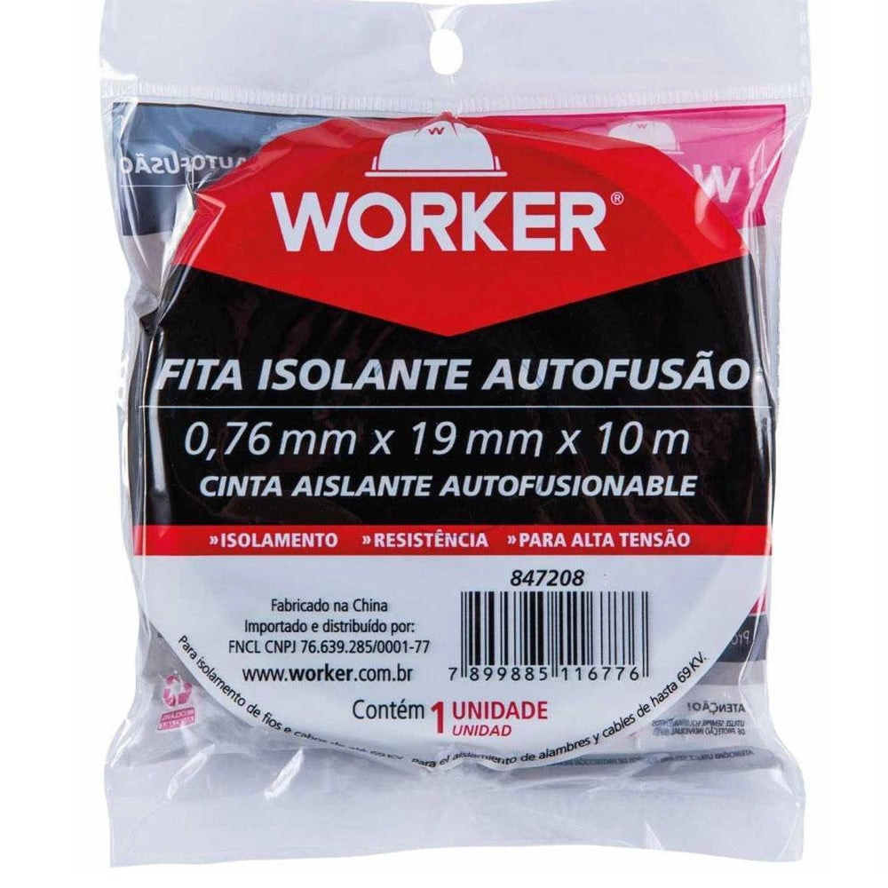 FITA ISOLANTE AUTOFUSAO 19MMX10MTS WORKER