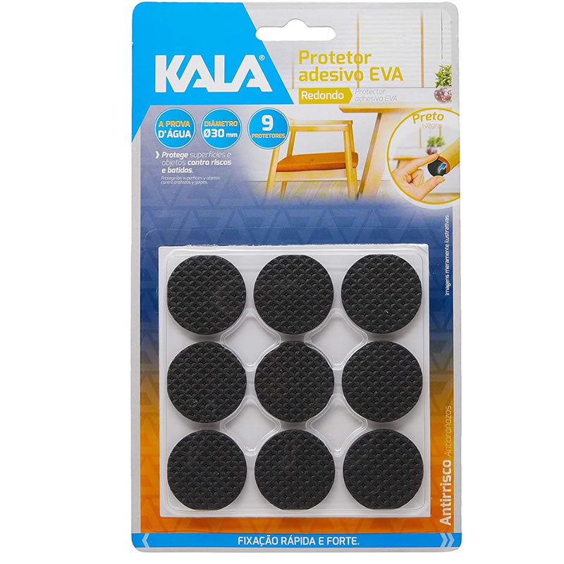 PROTETOR ADESIVO EVA PR RED 30MM 9 PCS - KALA