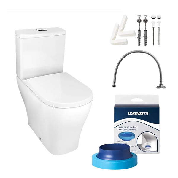 Kit Bacia Com Caixa Acoplada Lorenzetti Class Branco