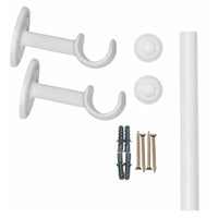 Kit Varão Para Cortina Bella Arte 19mm X 2m Branco