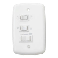 Chave 3 Teclas Para Ventilador 220v Branca Liege