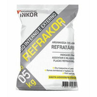 Argamassa Refratária Refrakor Inkor Cinza 5kg para Churrasqueiras e Lareiras
