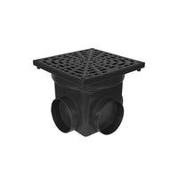 Caixa De Passagem Para Esgoto 240x240mm Em Pvc Preta