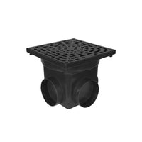 Caixa De Passagem Para Esgoto 240x240mm Em Pvc Preta