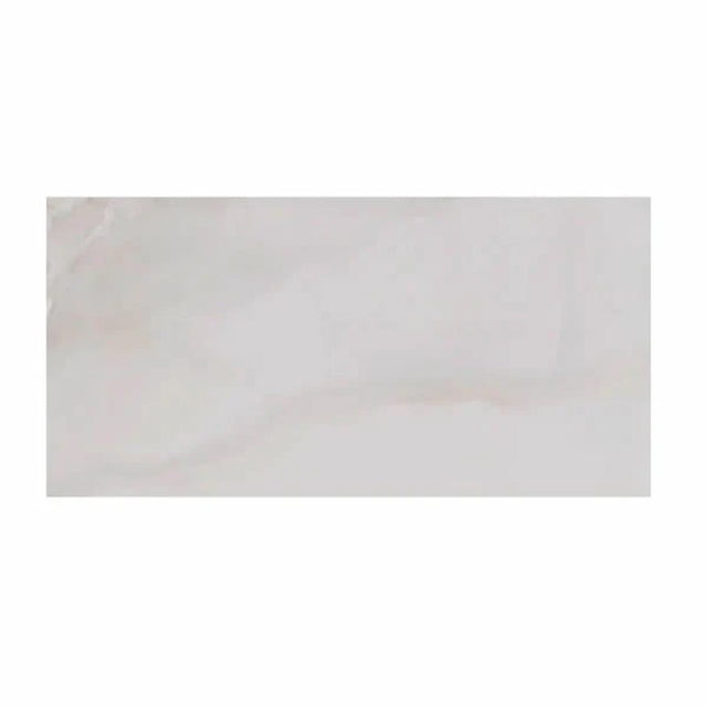 Porcelanato Elizabeth Onix White Esmaltado Polido 49x99cm