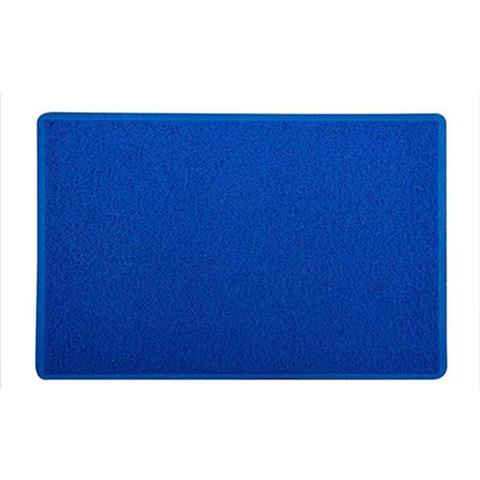 Tapete Capacho Vinil Kapazi 60x90cm Silver Azul Royal 10mm