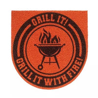 Tapete Kapazi Super Print Grill It Laranja 60cm X 60cm