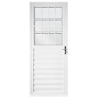 Porta Postigo Floresta Alumínio Branco 80x210cm Esquerda