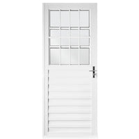 Porta Postigo Floresta Alumínio Branco 80x210cm Esquerda