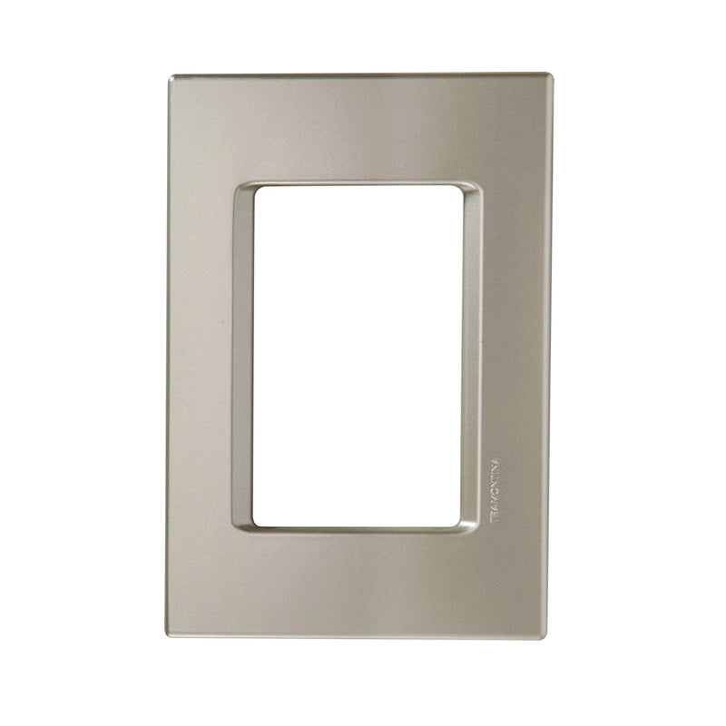 TRAMONTINA IZY FLAT PLACA 4X2 3P JUNTOS PRATA PEROLA