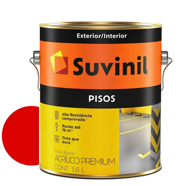 SUVINIL TINTA PISO VERMELHO 3,6LTS