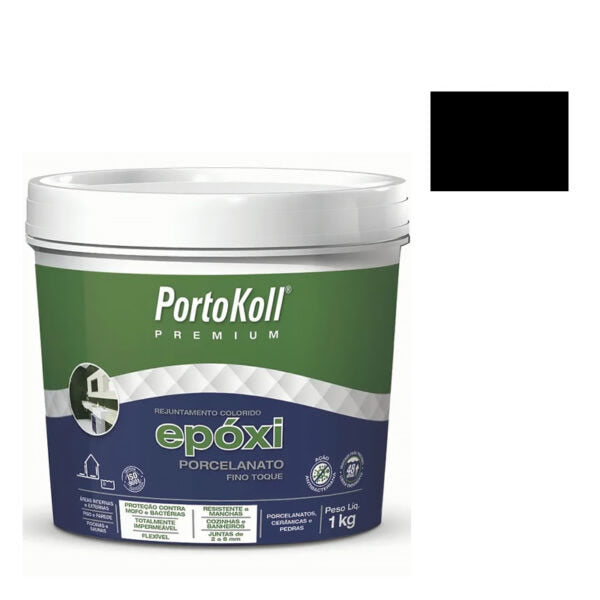Rejunte Epóxi Portokoll Preto 1kg