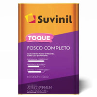 Tinta Acrílica Suvinil Toque Fosco Completo Branco Neve 18 Litros