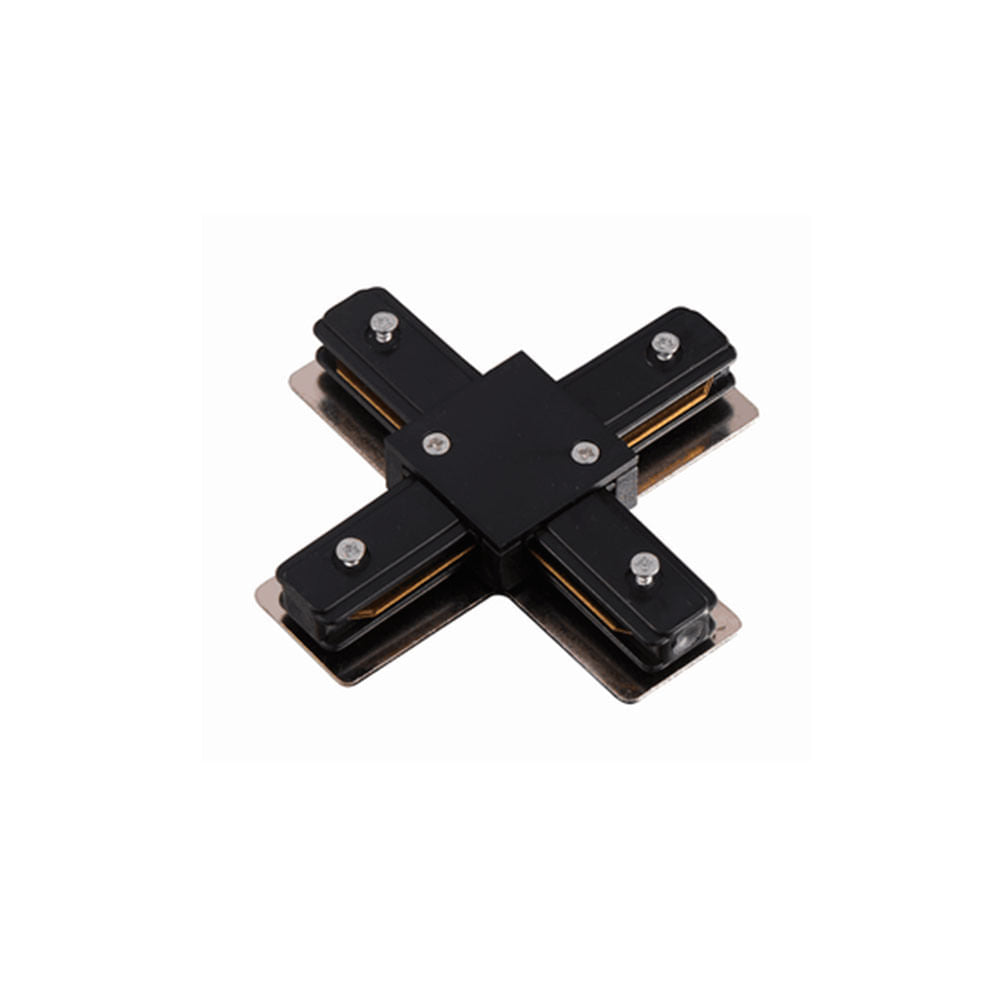 Conector em X para Trilho Eletrificado Preto Newline [enriquecedor]