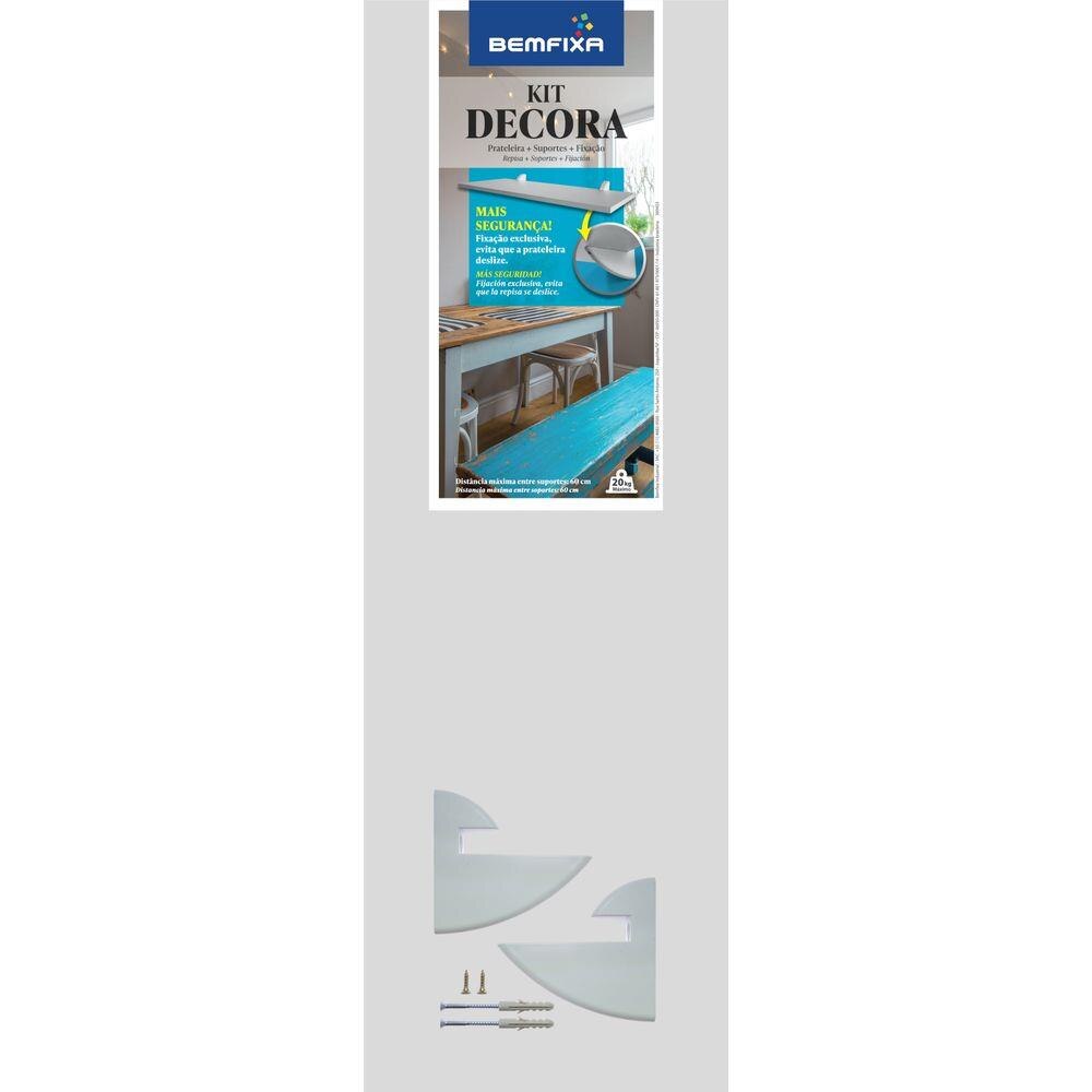BEMFIXA PRATELEIRA KIT DECORA 50X25 BRANCO