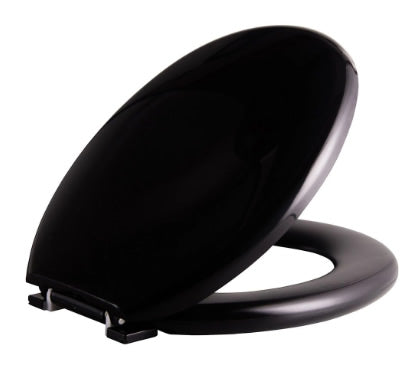 Assento Sanitário Almofadado Oval Astra Preto