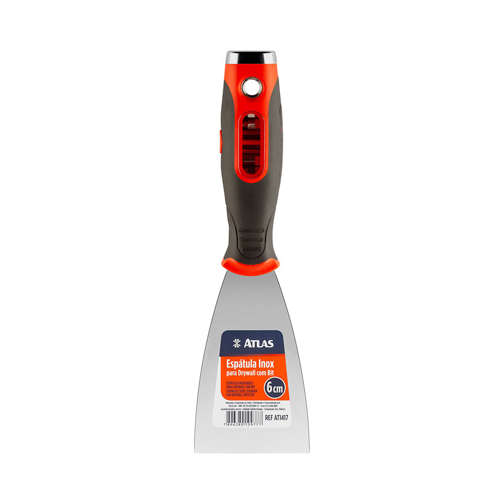 ATLAS ESPATULA INOX 2,5 P/DRYWALL C/BIT