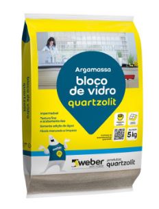 ARGAMASSA COLANTE QUARTZOLIT BLOCO DE VIDRO 5KG